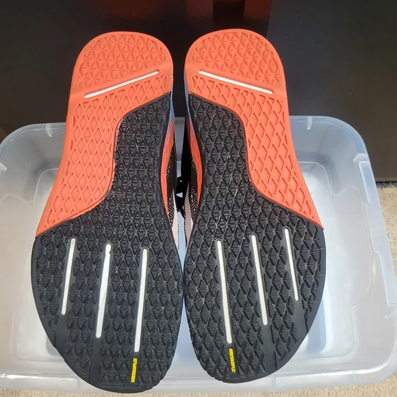 Reebok Nano 10 Men's Black Vivid Orange,White  Athletic Training Shoes - Picture 7 of 8
